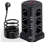 Tour multiprise parafoudre et surtension, multiprise electrique avec 5 ports usb et 12 prises, multiprise ... Tour multiprise parafoudre et surtension, multiprise electrique avec 5 ports usb et 12 prises, multiprise ...