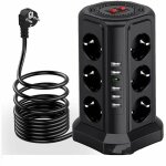 Tour multiprise parafoudre et surtension, multiprise electrique avec 5 ports usb et 12 prises, multiprise ... Tour multiprise parafoudre et surtension, multiprise electrique avec 5 ports usb et 12 prises, multiprise ...