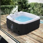 Arebos - spa gonflable 4 personnes 154x154cm 910l 100 jets de massage