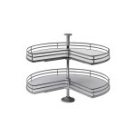 Inoxa industrie - tourniquet 3 / 4 rond - d�cor : blanc / fil chrom� - diam�tre : 820 mm - pour caisson ...