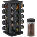 Relaxdays - tourniquet à épices avec 20 pots en verre, rotatif, embouts tamiseur, remplir, pour la cuisine, ... Relaxdays - tourniquet à épices avec 20 pots en verre, rotatif, embouts tamiseur, remplir, pour la cuisine, ...