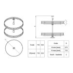 Inoxa industrie - tourniquet rond - décor : blanc / fil chromé - diamètre : 820 mm - pour caisson : 900 ... Inoxa industrie - tourniquet rond - décor : blanc / fil chromé - diamètre : 820 mm - pour caisson : 900 ...