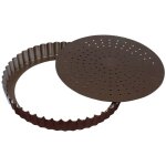 Tourtière cannelée perforée - anti adhérente - fond mobile - ø 320 mm h28 mm - gobel Tourtière cannelée perforée - anti adhérente - fond mobile - ø 320 mm h28 mm - gobel