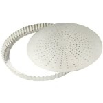 Tourti�re cannel�e perfor�e - fer blanc - fond mobile - � 260 mm h28 mm - gobel