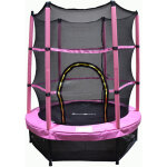 Trampoline - 140 cm - avec filet de s�curit� - rose