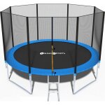 Viking choice - trampoline 366 cm avec filet de s�curit� bleu jusqu'� 150 kg
