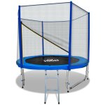 Frankystar - trampoline lastique 250cm (8ft) avec filet et chelle avec certificat tuv / gs