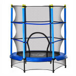 Trampoline enfant Ø 1, 40 × 1, 60h m filet de sécurité porte zipée couvre - ressorts 6 poteaux rembourrés ... Trampoline enfant Ø 1, 40 × 1, 60h m filet de sécurité porte zipée couvre - ressorts 6 poteaux rembourrés ...