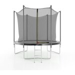 Jump4fun - trampoline de jardin 244 cm - 8ft - filet intrieur, matelas de protection et echelle