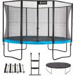 Kangui - trampoline de jardin 365 cm + filet + �chelle + b�che + kit ancrage punchi bleu