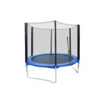 Yongqing - trampoline de jardin enfants et adultes jeux d'ext�rieur noir et bleu avec filet de s�curit� ...