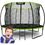 Trampoline de jardin profil 374 cm avec filet intrieur neo - sport