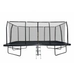 Trampoline de jardin rectangulaire xxl 518 x 305 cm - mod�le famille - avec filet de s�curit�, matelas ...