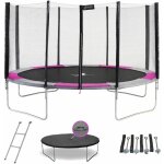 Kangui - trampoline rond 430cm avec filet, chelle, bche et kit d'ancrage - ralli 430