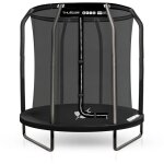 Trampoline thunder elite - black 4, 5ft 140cm pour enfants pack complet avec filet de s�curit�