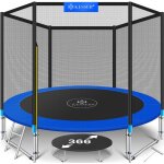 Trampoline certifi tv rheinland gs set complet avec filet de scurit chelle couverture de bord & ...