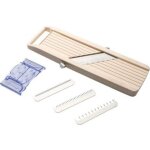 Trancheuse mandoline japonaise 3 lames inox coupe l�gumes �plucheur blanc cass� ortviai