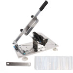 Trancheuse � viande manuelle en acier inoxydable pour cuisine domestique - d�coupe viande, fromage, lard, ...