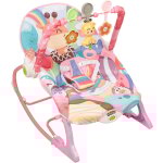 Transat bb electrique vibrant et musical + 3 jouets pour les bbs 0 - 3 ans rose