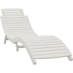 Helloshop26 - transat chaise longue bain de soleil lit de jardin terrasse meuble d'extrieur 184 x 55 ...