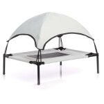 Wiltec transat pour chiens et chats avec toit ? couleur grise ? xl / 122 x 91 x 95 cm ? 50 kg max ? en ...