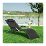 Sobuy - transat de jardin chaise longue bain de soleil - noir ogs38 - sch 