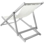 Transat pliant 3 positions aluminium mod�le soverato en textil�ne couleur: blanc