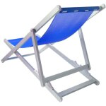 Transat pliant 3 positions aluminium mod�le soverato en textil�ne couleur: bleu