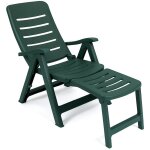Transat quintilla avec rallonge en rsine, dossier inclinable, extrieur. couleur: vert