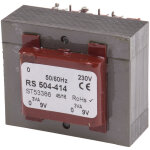 Rs pro - transformateur pour circuit imprimé, vin v c. a. , vout 9v c. a. , 2 sorties, 6va ( prix pour ... Rs pro - transformateur pour circuit imprimé, vin v c. a. , vout 9v c. a. , 2 sorties, 6va ( prix pour ...