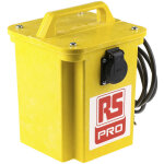 Rs pro - transformateur d'isolement portable 1. 5kva, primaire 230v c. a. , secondaire 230v, 2 x 16a ...