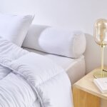 Bleu calin - traversin ferme - polochon enveloppe 100% coton - 140cm