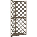 Treillis d'angle gris 50x50x145 cm bois de sapin massif vidaxl