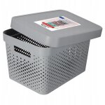 Tresice france - curver 04742 - 099 - 00 infinity points bo�te � rangement avec couvercle plastique gris ...