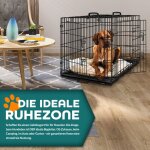 Tresko cage de transport 77 x 48 x 54 cm pour chien pliable 2 portes transportable caisse de transport ... Tresko cage de transport 77 x 48 x 54 cm pour chien pliable 2 portes transportable caisse de transport ...