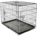 Tresko cage de transport 91 x 58 x 64 cm pour chien pliable 2 portes transportable caisse de transport ... Tresko cage de transport 91 x 58 x 64 cm pour chien pliable 2 portes transportable caisse de transport ...