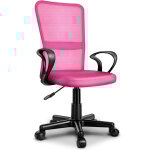Tresko chaise de bureau rose, chaise pivotante avec accoudoirs et roulettes en plastique à roulement ... Tresko chaise de bureau rose, chaise pivotante avec accoudoirs et roulettes en plastique à roulement ...