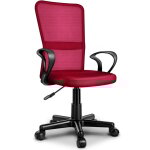 Tresko chaise de bureau rouge vin, chaise de bureau pivotante, avec accoudoirs et roulettes en plastique ... Tresko chaise de bureau rouge vin, chaise de bureau pivotante, avec accoudoirs et roulettes en plastique ...