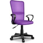 Tresko chaise de bureau violette, chaise pivotante, avec accoudoirs et roulettes en plastique à roulement ... Tresko chaise de bureau violette, chaise pivotante, avec accoudoirs et roulettes en plastique à roulement ...