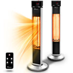 Tresko radiateur infrarouge sur pied 2000w chauffage radiant lectrique pour terrasse intrieur et extrieur ...