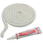Tresse de verre ronde + colle réfractaire - 3 mètres 10 mm Tresse de verre ronde + colle réfractaire - 3 mètres 10 mm