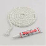 Tresse de verre ronde + colle rfractaire - 3 mtres 4 mm