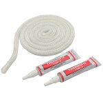 Tresse de verre ronde + colle réfractaire - 5 mètres 10 mm Tresse de verre ronde + colle réfractaire - 5 mètres 10 mm