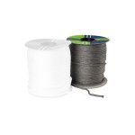 Tresse de verre tricot�e noire - au m�tre lin�aire 8 mm