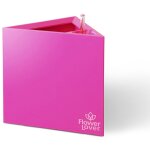 Triangle pot auto irrigant - 14x14x14cm - rose - flower lover