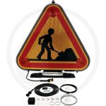 Triangle triflash led feu de chantier 500 mm classe i 12 / 24 v Triangle triflash led feu de chantier 500 mm classe i 12 / 24 v