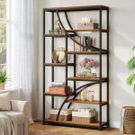Tribesigns biblioth�que, �tag�re � 9 niveaux, 180 cm grande biblioth�que g�om�trique � �tag�re ouverte, ...