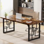 Tribesigns - bureau, bureau d'�tude pour ordinateur portable 160 cm, table de bureau pour le bureau, ...