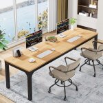 Tribesigns bureau informatique pour ordinateur portable, table d'�tude double long pour chambre de bureau ...