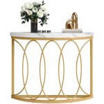 Tribesigns - console meuble console entree table console, doré table d'entrée, marbre table d'appoint ... Tribesigns - console meuble console entree table console, doré table d'entrée, marbre table d'appoint ...